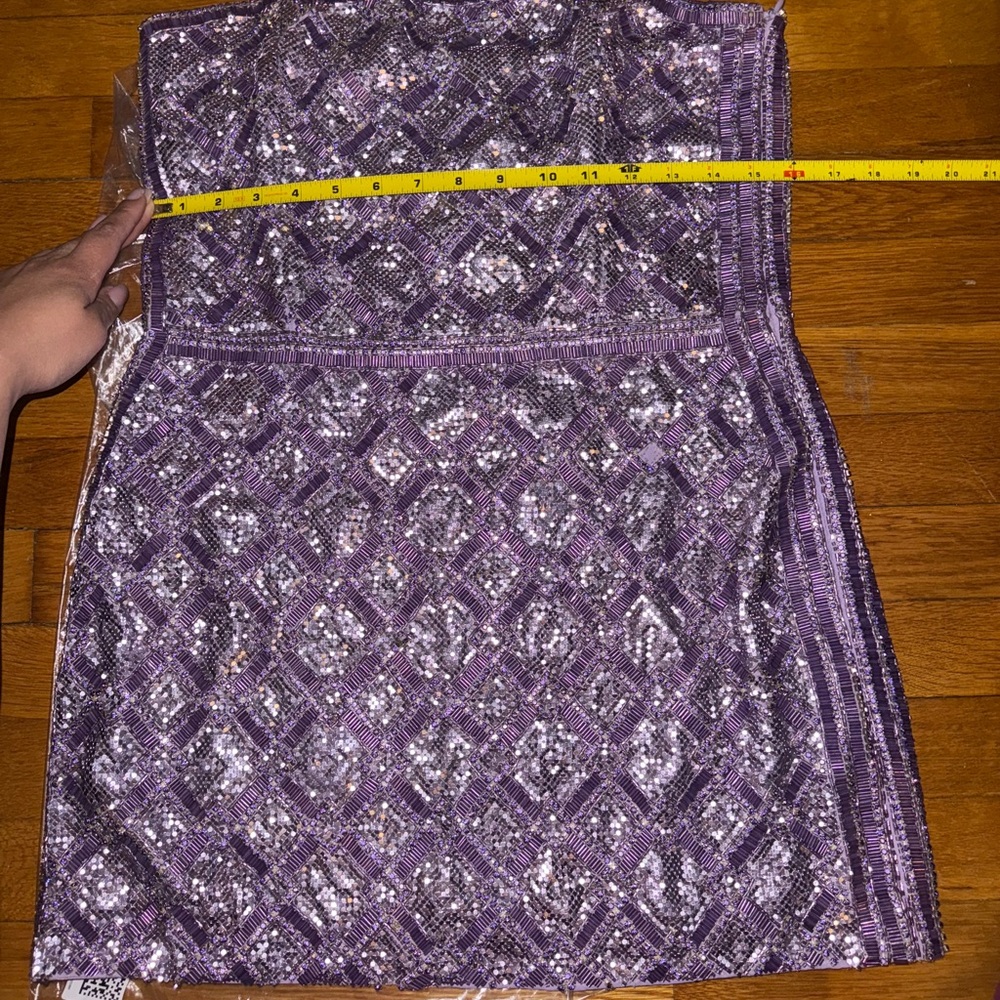 RETROFRETE Lilac Sequin Party Mini Dress - Picture 15 of 15